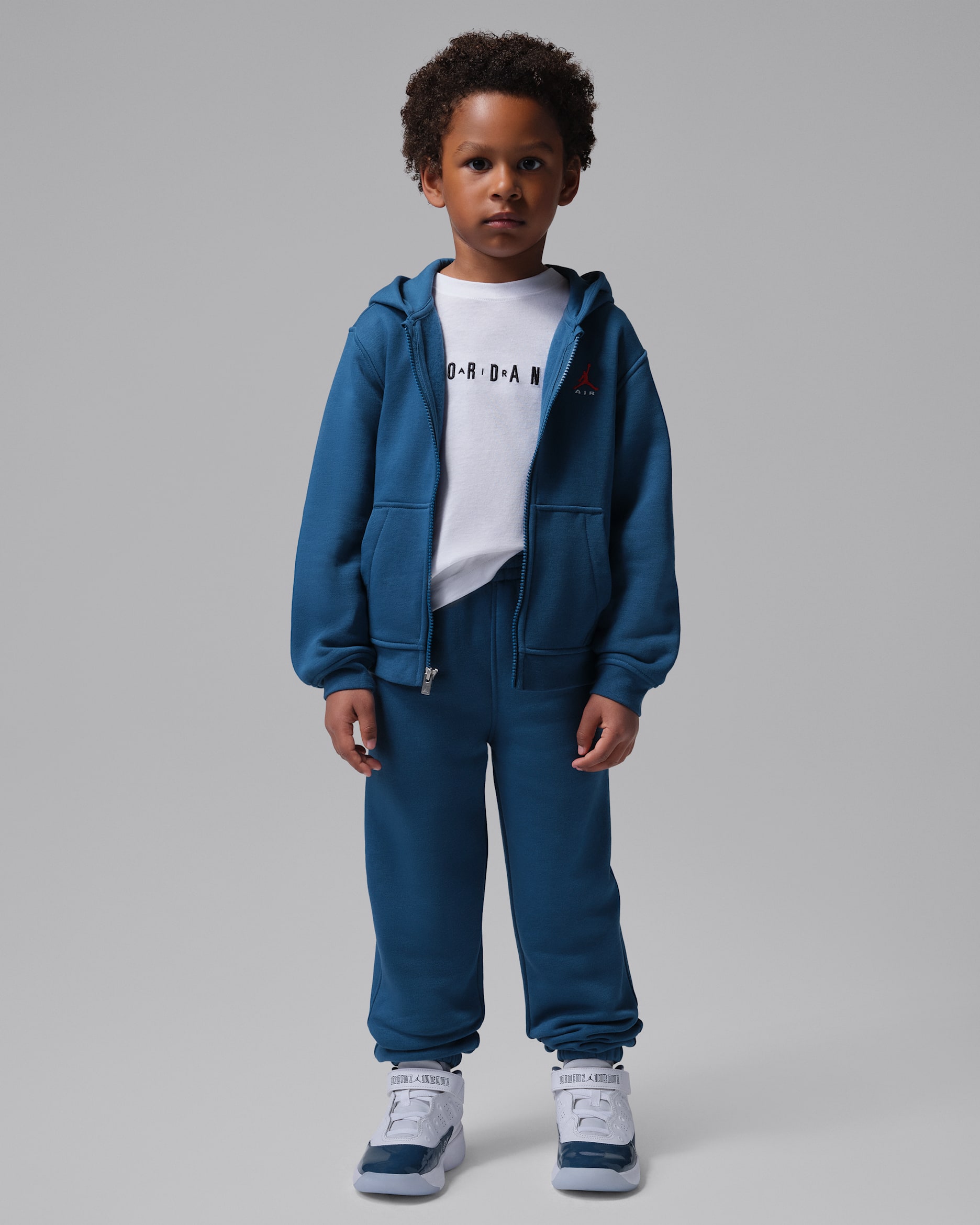 Jordan Brooklyn Fleece Little Kids' 2-Piece Full-Zip Hoodie Set